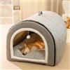 GAOCUNBING 2024 - Cuccia per cani di grandi dimensioni, 2 in 1, a forma di igloo, comoda cuccia per animali domestici, comodo sacco a pelo per cani, caldo nido invernale per cuccioli con cuscino staccabile