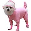 UzeEnde - Impermeabile per cani con cappuccio - Tuta impermeabile a copertura completa per quattro zampe con scarpe, asciugatura rapida, per animali domestici, per cani di taglia piccola, media e