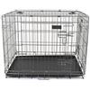 Pet's Solution - Kennel Trasportino Cani, Gatti o Pappagalli, in Metallo, Pieghevole, con Vassoio alla Base, Apertura Frontale - 77x53x61 cm