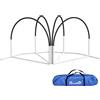 PawHut Set Agility Dog 4 Pezzi con 4 Picchetti, Attrezzatura Agility Dog in PE e ABS con Borsa in Tessuto Oxford, 89x69x99 cm, Bianco e Nero