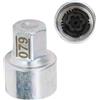 Partuto Dado Di Bloccaggio Ruota Antifurto Per BMW 1 Pz | Zincato Acciaio Lega, Tonalità Argento, Altezza 35.5mm, Diametro 28.5mm, Foro 25mm, Per Mini 1 & Cooper S & JCW, Non OEM
