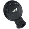 TEKLIGHT Kit Riparazione Chiave Slot FOB Shell Cover VARI COLORI + Logo non Originale per BMW Mini Cooper R56 3 Pulsante Remoto Keyless Entry Auto Chiave Guscio (ANELLO NERO)