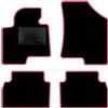 QUEMAR Tappetini Auto compatibili con Hyundai ix35 2009-2015 / Kit Tappeti in Moquette e Gomma su Misura (Set 2 Anteriori + 2 Posteriori) / Ricami e Colori Personalizzati (0 Ricami, Bordo Rosa)