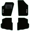 QUEMAR Tappetini Auto per Polo IV 2001-2009, Bordo Verde, 2 Ricami | 9N - 9N3 / Kit Tappeti Moquette e Gomma su Misura / Set 2 Anteriori + 2 Posteriori / Ricami e Colori Personalizzati