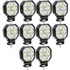 SKYWORLD 10 Pcs Mini Faro da Lavoro LED, 2.8 Pollici 7cm 16W Spot Light Luci di Lavoro Fari a Led 12V 24V per 4x4 Auto Fuoristrada Trattore Escavatore Camion SUV ATV Barca, 6000K Faretti Fendinebbia