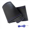 Generisch Xkeribom Coprivolante auto da cucire in morbida pelle nera coprivolante (diametro volante 37 - 38 cm) con filo a scelta (cuciture blu)