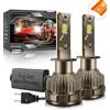 Kairiyard Lampadina H1 LED, 60W 60000LM 6000K bianco freddo 200% luminosità super luminosa angolo del fascio regolabile a 360 gradi Xenon H1 LED Anti Errore Auto Kit di conversione IP67