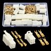 YIXISI 100 Pezzi 2.8mm Kit di Connettori Elettrici per Auto, 4 Pin Kit Connettore e Terminali da Crimpare, Connettori per Cavi Elettrici per Automobili, per Auto e Moto
