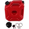Bestlymood Serbatoi di Carburante Bloccabili 5L Taniche di Plastica nel Plastica Supporto per Auto Moto Tanica Tanica per Benzina Benzina Contenitore 'Olio Tanica per Carburante
