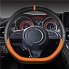 ASADF Copri Volante Coprivolante Auto in Microfibra A Forma D da 38Cm per Suzuki per Swift 2017-2022 Accessori Auto Sportive Coprivolante per Auto(Arancia)