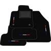 Generico Tappetini compatibili con Renault Megane 4 2016-2025, ricamo bandiera, kit tappetini auto personalizzati, set tappeti in moquette, tappeto auto