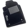 ASC Tappetini Auto Compatibili con Fiat 500 3 Porte 2012-2022, NO HYBRID-ELETTRICA, Moquette, 1 Logo Ricamato, Bordo Nero, Bottoni e Battitacco