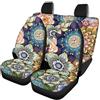 Belidome 4 Pezzi Coprisedili per Auto Bohémien Colorati Floreali Schienale Posteriore Sedile Panchetta