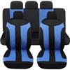 Susy Shop Coprisedili Auto Modello Universali LS05 Kit Anteriore e Posteriore Per Utilitarie Medie Piccole Non Adatto Ai Suv (Blu)