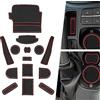 BIBIBO Antiscivolo Tappetini Compatibile con Ford Fiesta ST MK8 2017-2023, Tappetini per la Fodera Della Console Centrale, Tappetino Antiscivolo in Gomma, Tasca Della Porta 14pc Set
