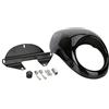 Newland2019 Visiera per cupolino carenatura nera 5 3/4 con ritaglio per Harley Sportster Dyna FX XL dal 1973 in poi/Dyna 95-05/82-94 FXR FXRS Model (Nero lucido)
