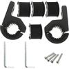 MOLUCKFU Staffa per Manubrio Moto in Alluminio Nero, Clip Antiurto per Lampada da 20-30mm, Installazione Stabile e Facile, Supporto per Fari Supplementari Moto