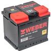 Magneti Marelli Parts & Services - Batteria Auto Weber L01, Batteria Auto 50Ah 067050450001 al Piombo Acido ad Elevate Prestazioni, Senza Manutenzione - 12V 50Ah 450A B13 con Maniglie, Ricambi Auto