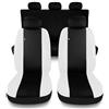 Susy Shop Coprisedili Auto Compatibili Per Panda, Set Fodere Anteriori Posteriori,Schienale Posteriore Diviso 50 e 50, Lavorazione MADE IN ITALY (Nero/Bianco)