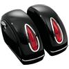GZM SET BORSE LATERALI RIGIDE GRANDI NERE CON LUCI POSTERIORI UNIVERSALI PER MOTO Compatibile con HARLEY E CUSTOM