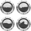 KKGHYYMG 4 coprimozzi per cerchi in lega grigia da 146 mm, 8D0601165K, Compatibile per Audi TT A2 A3 A4 A8 S6 Q5 Q7 RS6, accessori con logo per auto.(Gray 146mm)