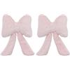 DONGKER Cuscino per il Collo del Sedile dell'Auto, 2 Pezzi Cuscini per Poggiatesta Auto di Peluche a Forma di Farfalla con Clip Regolabile, Supporto per Poggiatesta e Collo per Accessorio per Interni Auto