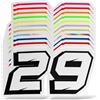 ERREINGE Adesivo NUMERO RACING PERSONALIZZABILE | Sticker prespaziato | compatibile per parabrezza, cofano auto, lunotto, carena moto, bici, casco, tuning, pista (30 cm)