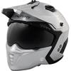 A-PRO SRL Casco Moto Jet Cafe Racer Omologato ECE 22-06 Parasole scooter Argento S