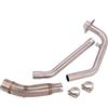 GVGFKPKZAY Per VOGE Brivido 125R Tubo Di Collegamento Anteriore Per Scarico Moto collegamento intermedio Moto(Silvery)