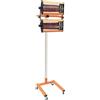 DGJMuu Lampada da asciugatura a infrarossi, 2000 W, con supporto, riscaldatore a secco, officina, pannello auto, lampada per polimerizzazione, asciugatrici, 500 x 520 x 1750 mm