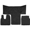 24/7 AUTO 24/7 Set completo di tappetini neri + copertura motore per cabina MAN TGL/TGS/TGM 2012>