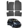 OMAC Tappetini in Gomma Compatibili con Hyundai i10 2013-2019 Tappetini Auto Gomma Nero 4tlg