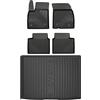 MOTOS Set di tappetini in gomma e tappetini per il bagagliaio per Ford Focus IV dal 2018 Migliorare il comfort di viaggio con tappetino antiscivolo auto 3D- tappetini per tutte le stagioni auto, prote