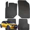 W-Parts TAPPETI - TAPPETINI IN GOMMA 3D TPE NERI PER PEUGEOT 208 DAL 2019 IN POI