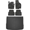 MOTOS Set di tappetini in gomma e tappetini per il bagagliaio per Volkswagen Tiguan I 2007-2016 Migliorare il comfort di viaggio con tappetino antiscivolo auto 3D- tappetini per tutte le stagioni auto