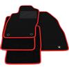 Somer Car Kit Tappetini Auto compatibili con Opel Corsa D 2006-2014 | Set Tappeti in Moquette, Tappeto auto su misura, bordo rosso