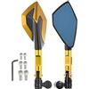 ZNYZDM Accessori Specchietto Retrovisore Laterale Per Moto 8mm 10mm Specchi Per HONDA Hornet 600 250 900 CB400 CB599 HORNET CB600F 2007 2008 2010 2011 12 (Colore : Oro)