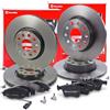 BREMBO Set di freni Coated Disc Line incl. dischi freno anteriori Ø 312 mm ventilati + posteriori Ø 272 mm pieni + pastiglie freno anteriori e posteriori + contatto di usura