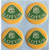 SCOOBY DESIGNS Adesivi coprimozzo ruota in lega Lotus giallo verde