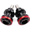 CCYYMOWOK 2 Pezzi M6 Nottolini Moto Accessori per SR50 RSV4 RS457 RS 457 RSV1000/R RS660 Tuono 660 V4 1100RR Pegaso 650 Tuareg 660 Shiver 750 Nottolini forcellone posteriore per cavalletto alzamoto (Rosso)