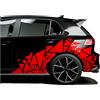 Finest Folia Adesivi per auto XXL, set da 2 pezzi, 60 x 200 cm, design geometrico, per auto, lato moto, bus, accessori per auto, camouflage tuning, decorazione KX075 (rosso)