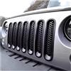 SPUFKGE Griglia Paraurti Anteriore 1 Set/7 Pezzi Per Jeep Per Wrangler E Per Wrangler Per Unlimited 2007-10 11 12 13 14 2015 Nero Opaco Griglia Anteriore Kit Inserti Griglia In Rete Griglia Radiatore(Matte Bl