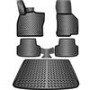 ELMASLINE 3D Tappetini Gomma e Vasca Baule per VW Golf 7 Variant 2012-2021 | Tappetini Auto | Vasca per il bagagliaio | Accessori auto
