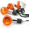 EUQIXMR Freccia svolta Per Suzuki Per Intruder Per Volusia VS VL LC 700 750 800 1400 1500 Indicatore Direzione A Proiettile Moto(Lente ambra 4X)