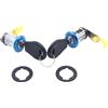 YFQAZXSW 1 set di serratura a cilindro for porta sinistra e destra con 2 chiavi, 80600-50J00, 80601-50J00, for Nissan, for PRIMERA P10, for MICRA, 1993-2003, K11