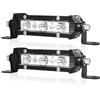PICAA Barra Led Fuoristrada 4 Pollici 15W, Sottile Luce da Lavoro 12v 24v per Auto Off Road 4x4 Trattore, Spot Fascio Bianca 6000K Slim Light Bar