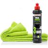 detailmate Set di lucidatura per la Cura Auto - Car Care: Menzerna Lucida Polish Final Finish 3000, 250 ml - lucentezza Brillante + Panno Spesso Microfibra, 40x40cm, 550 gsm