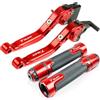 GAYANHU Kit leva di ricambio Per YAMAHA TMAX 530 500 TMAX530 T-MAX 530 500 2001-2005 2006 2007 Moto Leve Freno Frizione Manopole Estremità Manubrio(Red)