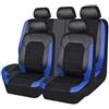 KOLUNF Coprisedili Auto per Suzuki SX4/SX4 S-Cross 2000-2023 2024 Accessori,Pelle Traspirante Impermeabile Antiscivolo Set Completo Copri-Sedile,Blue