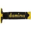 MES Domino COPPIA MANOPOLE IN GOMMA BICOLORE NERO/GIALLO DSH (DOMINO SOFT HAND) PER MOTO OFF ROAD CROSS/ENDURO Lunghezza: 120 mm Accessori: 97.5595.04-00